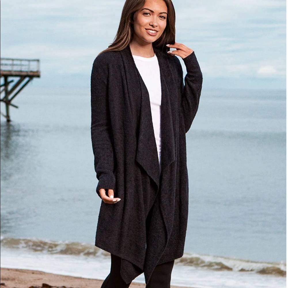 Barefoot Dreams Black Cozy Chic Lite Cardigan